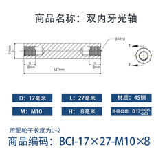 BCI-17×25-M10×8