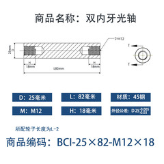 BCI-25×80-M12×18