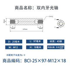 BCI-25×95-M12×18