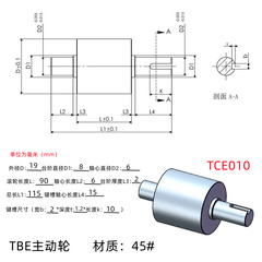 TBE-19×90-6带轴主动轮