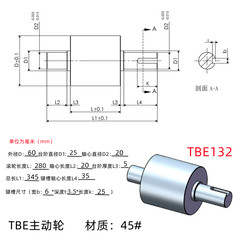 TBE-60×280-20带轴主动轮